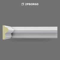 Polyurethane Flat Wall Dado Rail Moulding Profile 3x6 cm