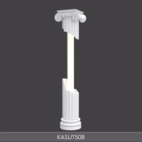Polyurethane Column Lamp with Fluted Classic Design