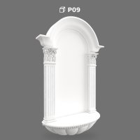 Polyurethane Arched Wall Niche with Corinthian Columns