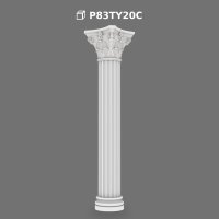 Polyurethane Circular Full Decorative Column 36x279 cm