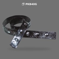 Rubber Beam Joint Strap 2x1040x40mm Riveted Forged Iron Effect